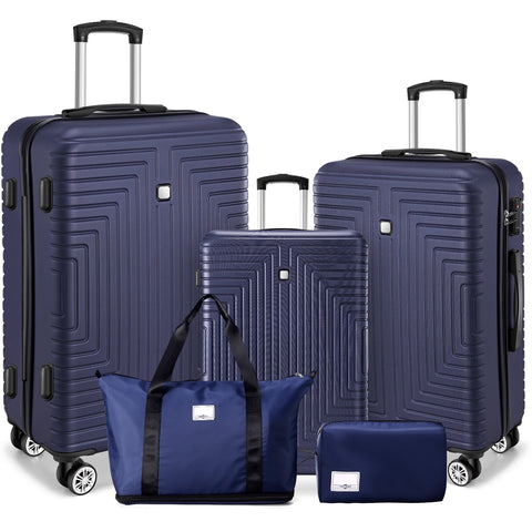 COBIZI 3 Piece Hardshell Luggage Set, Suitcase Set with Spinner Wheels and TSA Lock, 20/24/28 in, Blue