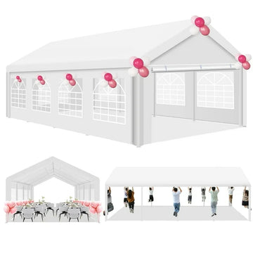 COBIZI 13x26 Heavy Duty Canopy Tent, Party Wedding Tent with Removable Sidewalls, 100% Waterproof Commercial Canopy Tent,