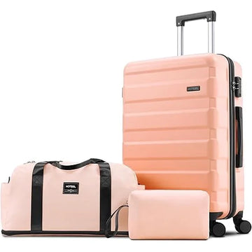 COBIZI 3-Piece Luggage Set-20" Carry-On with Spinner Wheels&TSA Lock ,Lightweight Hardside Travel Set for Business & Vacation