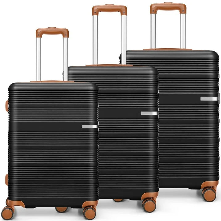 COBIZI 3 Piece Hardshell Luggage Set, Suitcase Set with Spinner Wheels and TSA Lock, 20/24/28 in