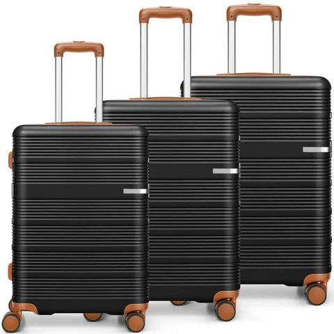 COBIZI 3 Piece Hardshell Luggage Set, Suitcase Set with Spinner Wheels and TSA Lock, 20/24/28 in