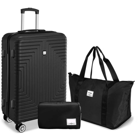 COBIZI 3 Piece Hardshell Luggage Set, Suitcase Set with Spinner Wheels and TSA Lock, 20/24/28 in, Blue