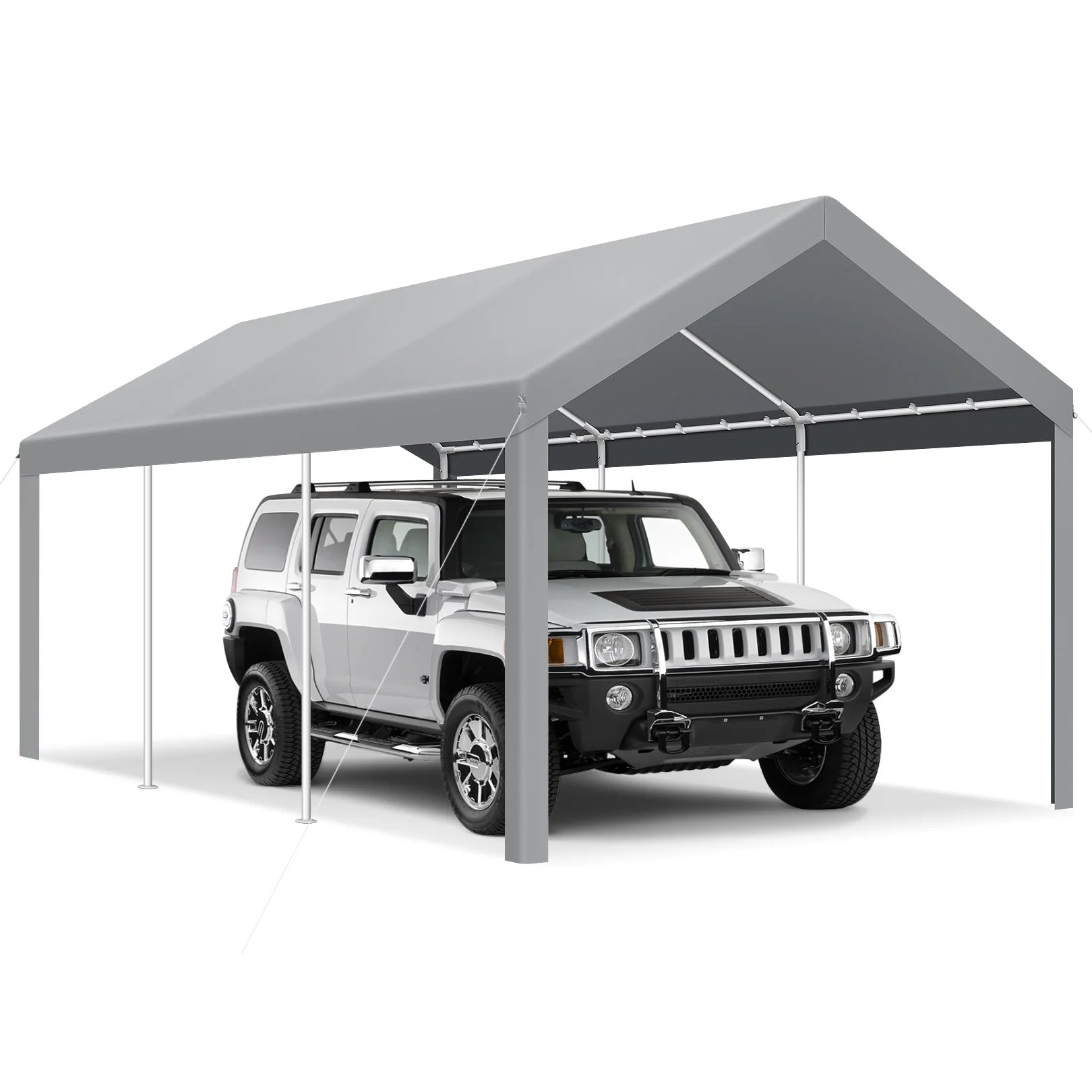 COBIZI Carport 10 x 20 Heavy Duty Carport With Powder Coated Steel Me Cobizi carport 10 x 20 heavy duty carport with powder coated steel me