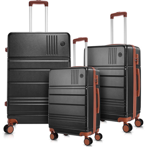 COBIZI 3 Piece Hardshell Luggage Set, Suitcase Set with Spinner Wheels and TSA Lock, 20/24/28 in, Blue
