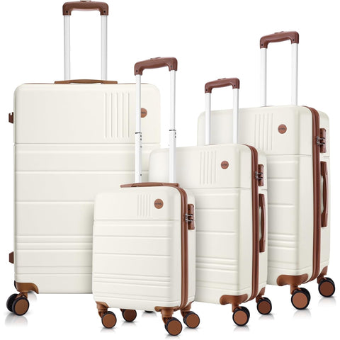 COBIZI 3 Piece Hardshell Luggage Set, Suitcase Set with Spinner Wheels and TSA Lock, 20/24/28 in, Blue