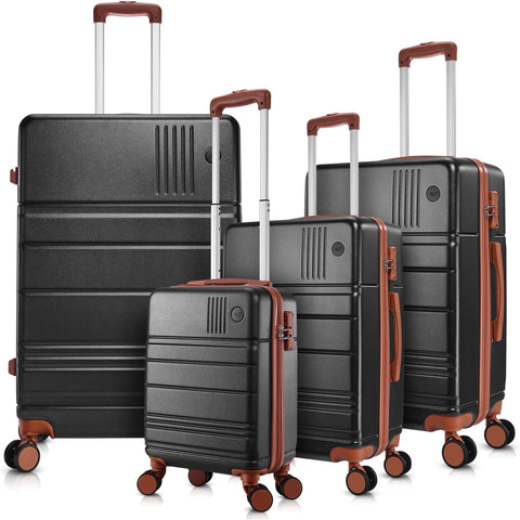 COBIZI 3 Piece Hardshell Luggage Set, Suitcase Set with Spinner Wheels and TSA Lock, 20/24/28 in, Blue