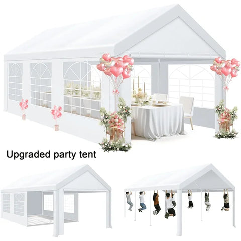COBIZI Heavy Duty Party Tent, 10x20ft Large Ourdoor Carport Canopy Wedding