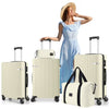 COBIZI 3 Piece Hardshell Luggage Set, Suitcase Set with Spinner Wheels and TSA Lock, 20/24/28 in, Blue
