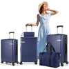 COBIZI 3 Piece Hardshell Luggage Set, Suitcase Set with Spinner Wheels and TSA Lock, 20/24/28 in, Blue