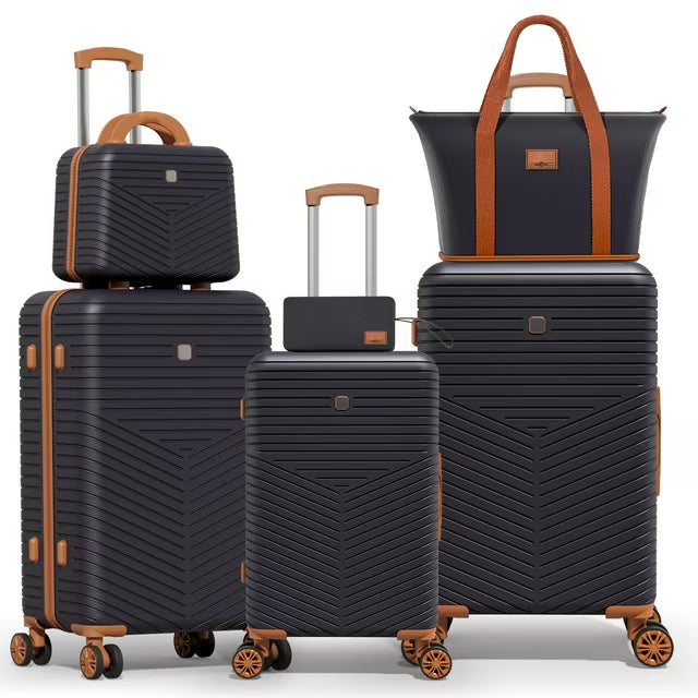 COBIZI 3 Piece Hardshell Luggage Set, Suitcase Set with Spinner Wheels and TSA Lock, 20/24/28 in, Blue