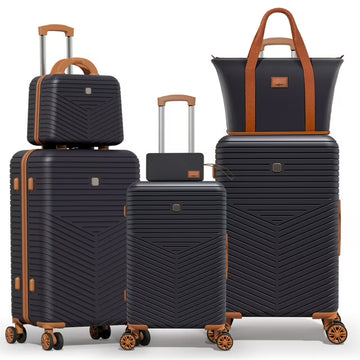 COBIZI 3 Piece Hardshell Luggage Set, Suitcase Set with Spinner Wheels and TSA Lock, 20/24/28 in, Blue