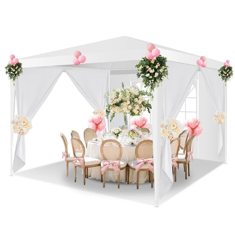 COBIZI Party Tent 10x10 Canopy Tents for Parties with 4 Removable Sidewalls, Waterproof Outdoor Tent for Weddings and Events