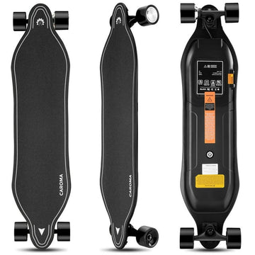 Caroma 35'' Electric Skateboards, 12.4 Mph, Unisex Adults Longboard with Remote, 350W Hub-Motor