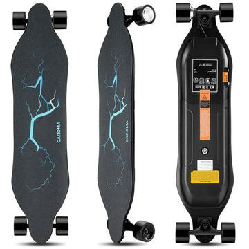 Caroma 35'' Electric Skateboards, 12.4 Mph, Unisex Adults Longboard with Remote, 350W Hub-Motor