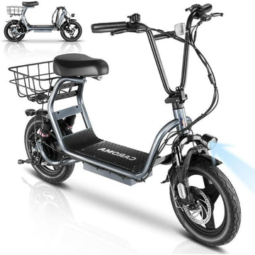 500W Electric Scooter with Seat for Adults, Max Speed 20 Mph Up to 25 Miles Range, 14