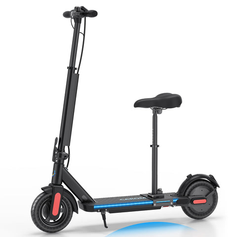 Caroma Electric Scooter for Adults, 600W Peak Power Motor, Max Speed 15.5MPH, 9'' Solid Tires, Foldable & Adjustable Height Black