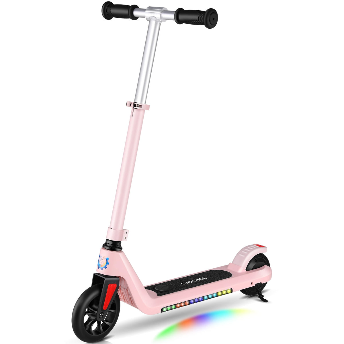 Caroma Kids Electric Scooter, 6+ Boys and Girls Safe Kick Scooter, Adjustable Speed and Handlebar