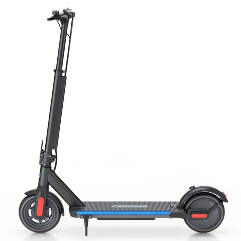 Caroma Electric Scooter for Adults, 600W Peak Power Motor, Max Speed 15.5MPH, 9'' Solid Tires, Foldable & Adjustable Height Black