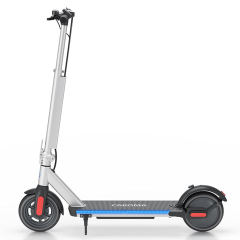 Caroma Electric Scooter for Adults, 600W Peak Power Motor, Max Speed 15.5MPH, 9'' Solid Tires, Foldable & Adjustable Height Black