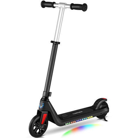 Caroma Kids Electric Scooter, 6+ Boys and Girls Safe Kick Scooter, Adjustable Speed and Handlebar