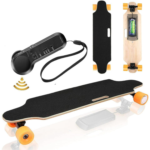 Caroma Electric Skateboard for Adults Youth, 350W and 12.4 MPH Top Speed, 8 Miles Max Range Red