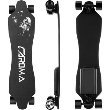 Caroma Electric Skateboards with Remote, 350W and 11 Miles Max Range for Adults Teens Black