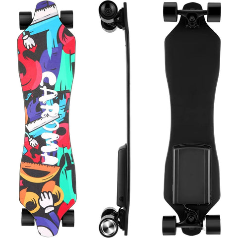 Caroma Electric Skateboards with Remote, 350W and 11 Miles Max Range for Adults Teens Black