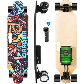 Caroma Electric Skateboards with Remote, 700W Dual Motor, 12 Miles Range for Adults Multicolor