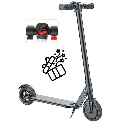 COBIZI Electric Scooter for Adult & Teen,Top 15.5 Mph & 10-15 Long Miles Range, 250W Motor Foldable Kick Scooters with LED Display and Braking System,Black