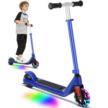 Caroma Kids Electric Scooter, 6+ Boys and Girls Safe Kick Scooter, Adjustable Speed and Handlebar