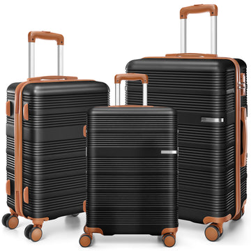 SANOPY 3-Piece Lightweight Hardshell Luggage Set with TSA Lock， 20
