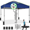 SANOPY 10' x 10' Outdoor Canopy Party Tent EZ Pop Up Canopy Commercial Instant Canopies Gazebo with Air Vent, 8 Stakes & 4 Ropes & 4 Sandbags for Beach Wedding Picnics Camping