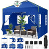 SANOPY 10' x 10' Outdoor Canopy Party Tent EZ Pop Up Canopy Commercial Instant Canopies Gazebo with Air Vent, 8 Stakes & 4 Ropes & 4 Sandbags for Beach Wedding Picnics Camping
