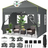 SANOPY 10' x 10' Outdoor Canopy Party Tent EZ Pop Up Canopy Commercial Instant Canopies Gazebo with Air Vent, 8 Stakes & 4 Ropes & 4 Sandbags for Beach Wedding Picnics Camping
