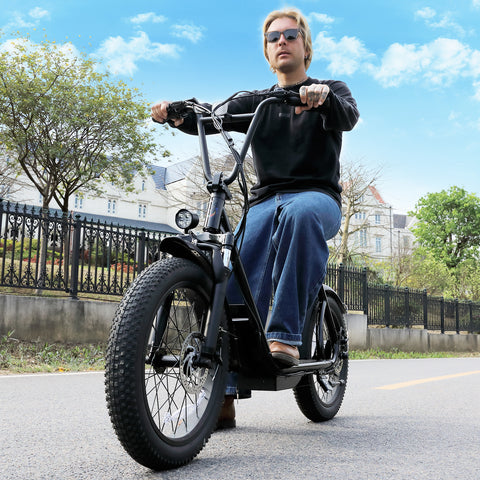 Caroma Electric Scooter Adults, 20" x 3.0 Fat Tire for All-Terrai, Peak 819W Dirt Scooter , 48V 10.4AH Battery up to 30 Miles 20Mph