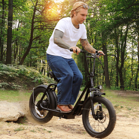 Caroma Electric Scooter Adults, 20" x 3.0 Fat Tire for All-Terrai, Peak 819W Dirt Scooter , 48V 10.4AH Battery up to 30 Miles 20Mph