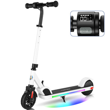 Caroma Kids Electric Scooter, 8+ Boys and Girls Safe Kick Scooter, Adjustable Speed and Handlebar
