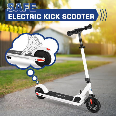 Caroma Kids Electric Scooter, 8+ Boys and Girls Safe Kick Scooter, Adjustable Speed and Handlebar
