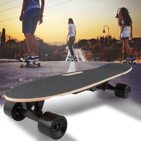 350W Electric Skateboards with Remote, 12.4 mph Top Speed & 8 Miles Range, Swappable Battery, Electric Longboard for Kids ＆ Teens