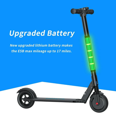 Caroma Electric Scooter, 15.5/20 Mph & 20/25 Miles Range, 250W/500W Foldable Kick Scooters for Adults Teens, Bright Black