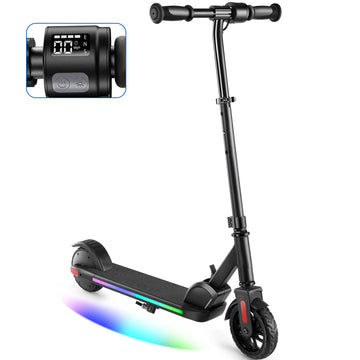 COBIZI Electric Scooter for Kids Ages 8-14, Top 10 mph &150W Motor, Adjustable Height & Speed, Kids Electric Scooter with Colorful Lights, Pink