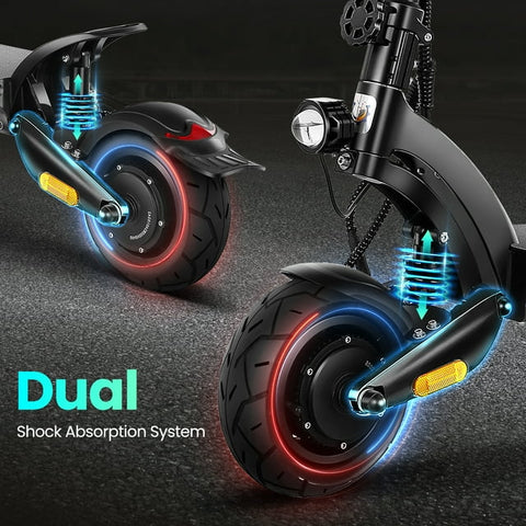 Caroma Electric Scooter Adults, 1600W Motor, 37 Miles Range & 36 mph, 8.5" Off Road Penumatic Tires Electric Scooter, Foldable Electric Scooter with Dual Shock Absorption & Double Braking System