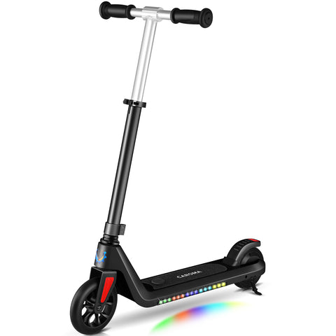 Caroma Kids Electric Scooter, 6+ Boys and Girls Safe Kick Scooter, Adjustable Speed and Handlebar