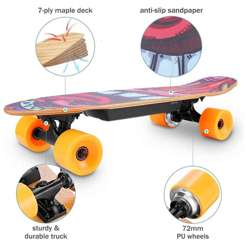 Caroma 27.5 Inch 350W Electric Skateboard Cruiser Skateboard