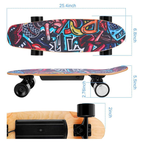 Caroma 27.5 Inch 350W Electric Skateboard Cruiser Skateboard