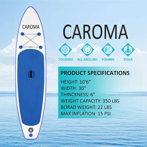 Caroma Admiral Inflatable Stand Up Paddle Board SUP Surfboard