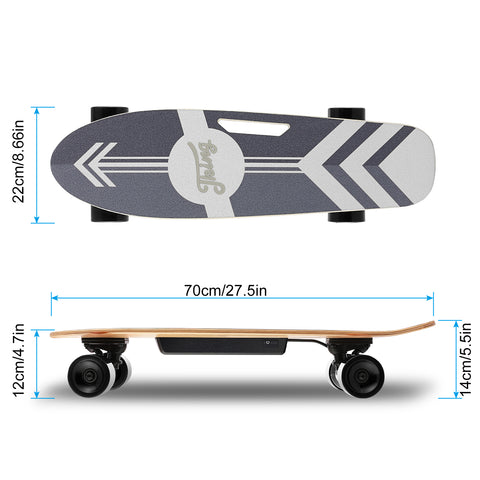 Caroma 27.6 Inch 350W Electric Skateboard Small Fish Boards