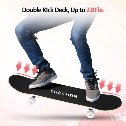 Caroma 8-Layer Maple Double Kick Skateboard