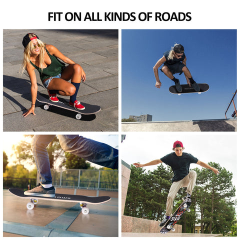 Caroma Complete Skate Board 8-Layer Maple Double Kick Skateboard