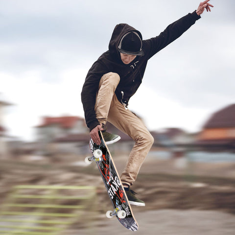 Caroma 8-lagiges Ahorn-Double-Kick-Skateboard 